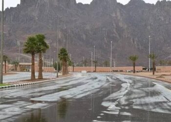 تساقط أمطار غزيرة على منطقة حائل