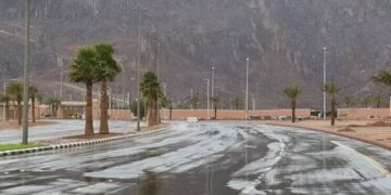 تساقط أمطار غزيرة على منطقة حائل