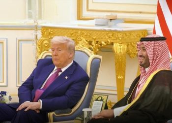 مأدبة غداء رسمية تكريمًا له.. ولي العهد يستقبل الرئيس الأمريكي في الديوان الملكي بقصر اليمامة