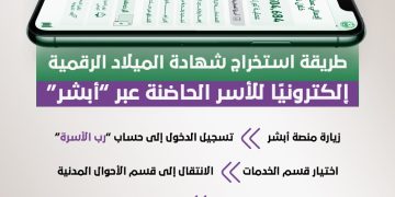 طريقة استخراج شهادة الميلاد الرقمية إلكترونيًا للأسر الحاضنة عبر “أبشر”