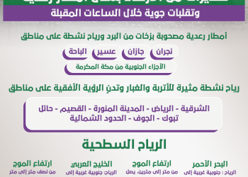 تحذيرات من الأرصاد بشأن أمطار رعدية وتقلبات جوية خلال الساعات المقبلة