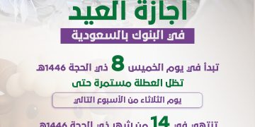 إجازة العيد في البنوك بالسعودية