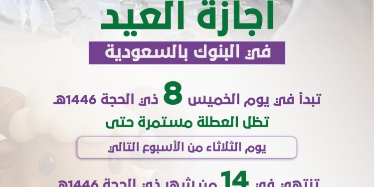 إجازة العيد في البنوك بالسعودية