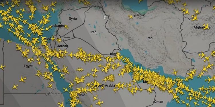 السعودية آمنة.. ازدحام غير مسبوق في سماء المملكة بعد اغلاق المجال الجوي بعدد من الدول المجاورة