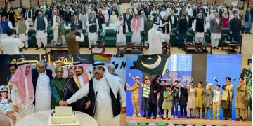 مراسم رفع العلم احتفالاً بالذكرى الـ78 لاستقلال باكستان في جدة