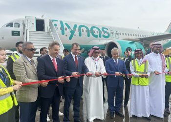 احتفال سعودي روسي.. طيران ناس يدشن أول خط مباشر بين الرياض وموسكو