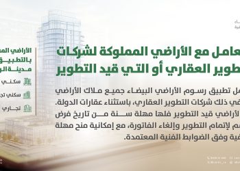 برنامج رسوم الأراضي البيضاء يوضح آلية التعامل مع أراضي شركات التطوير العقاري