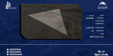 مزاد واحات عنيزة: فرصة استثمارية مميزة لبيع 5 أراضٍ خام