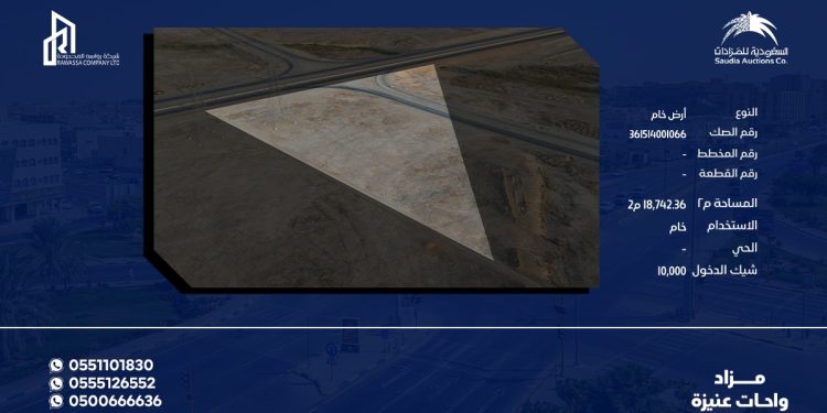 مزاد واحات عنيزة: فرصة استثمارية مميزة لبيع 5 أراضٍ خام