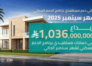إيداع أكثر من مليار ريال لدعم مستفيدي برنامج الدعم السكني لشهر سبتمبر 2025