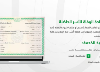 شهادة الوفاة إلكترونيًا