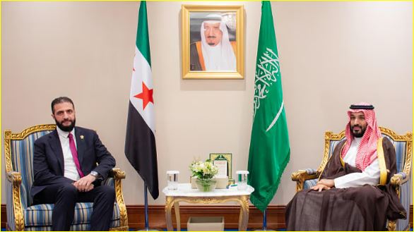 ولي العهد يلتقي رئيس سوريا