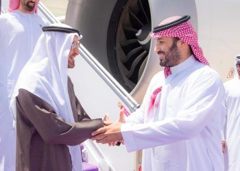 ولي العهد يستقبل رئيس دولة الإمارات لدى وصوله إلى الرياض