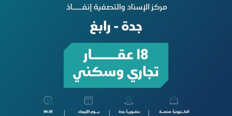 شركة تتمة العقارية تعلن عن إقامة مزاد نوادر جدة لطرح 18 فرصة عقارية مميزة
