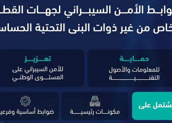 الهيئة الوطنية لـ الأمن السيبراني تصدر ضوابط لحماية منشآت القطاع الخاص غير الحساسة