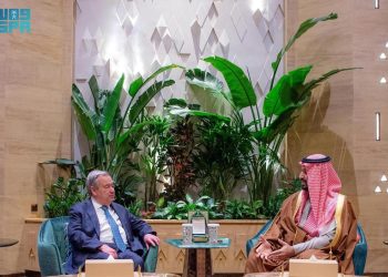 ولي العهد يلتقي الأمين العام للأمم المتحدة