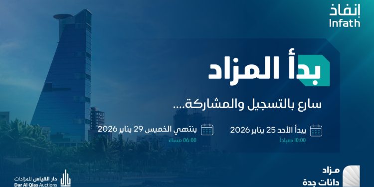 مزاد دانات جدة يطرح 25 عقارًا نوعيًا في مواقع استراتيجية بالمدينة