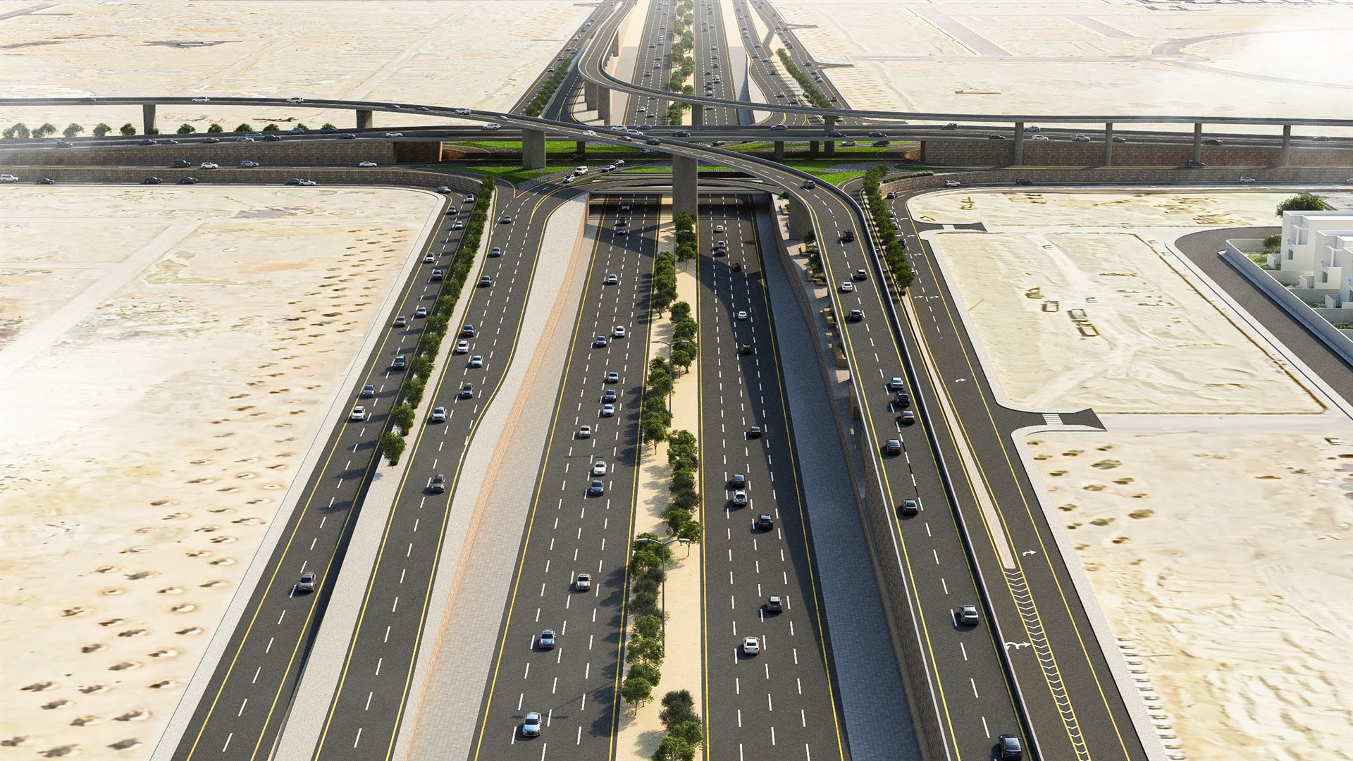 تصميم جسر تقاطع طريق الملك سلمان مع أبي بكر الصديق