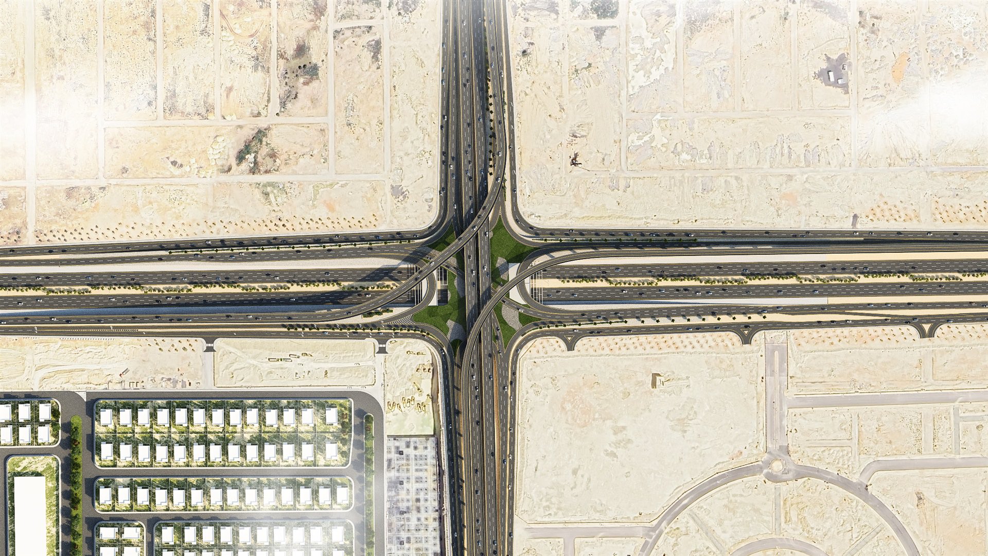 تصميم جسر تقاطع طريق الملك سلمان مع أبي بكر الصديق