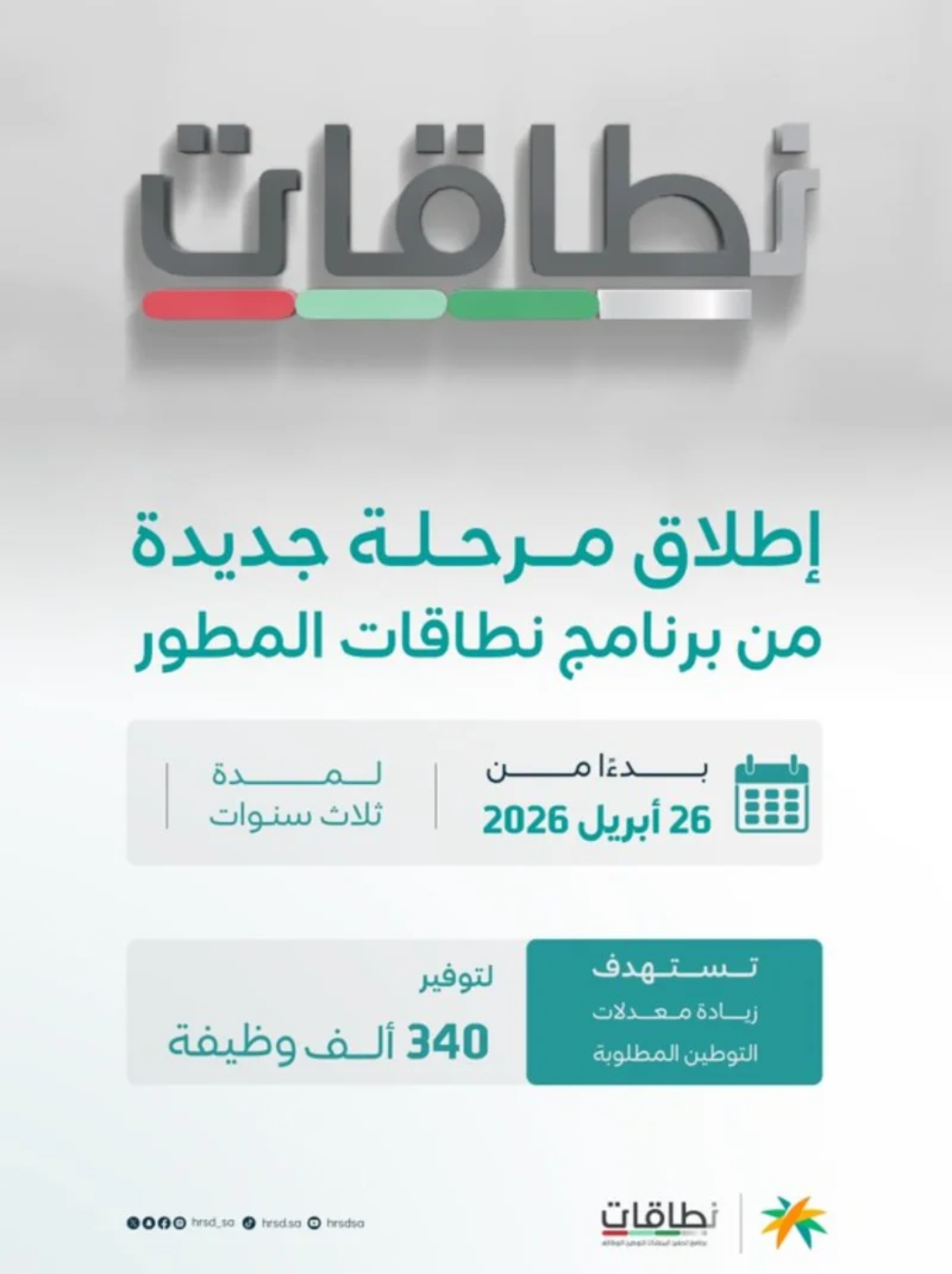 340&nbsp;000 emplois dans le secteur privé… Les Ressources humaines lancent une nouvelle phase du programme «&nbsp;Développeur Nitaqat&nbsp;». 