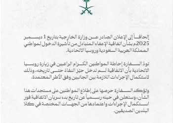 اتفاقية تأشيرة السعودية وروسيا… التوقيع تم والتنفيذ لم يبدأ بعد