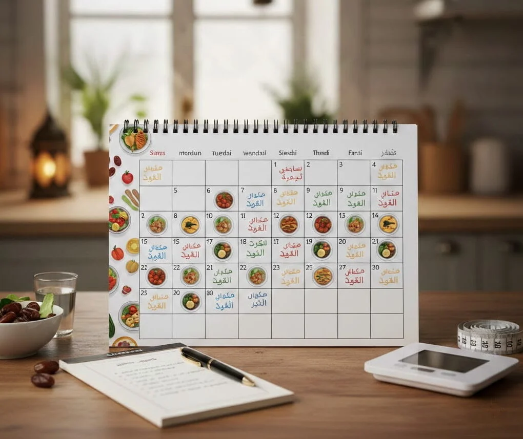 جدول رجيم رمضان لإنقاص 10 كيلو