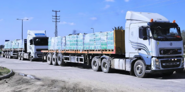 قافلة مساعدات من السعودية إلى غزة