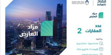 مزاد العارض الإلكتروني ينطلق في الرياض: فرص عقارية مميزة بمساحات استثنائية شمال العاصمة