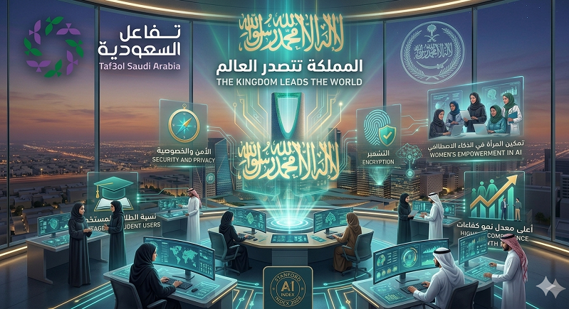 السعودية تحقق المركز الأول في الأمن والتشفير بالذكاء الاصطناعي