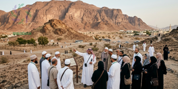 مرشد سياحي يشرح معالم المملكة