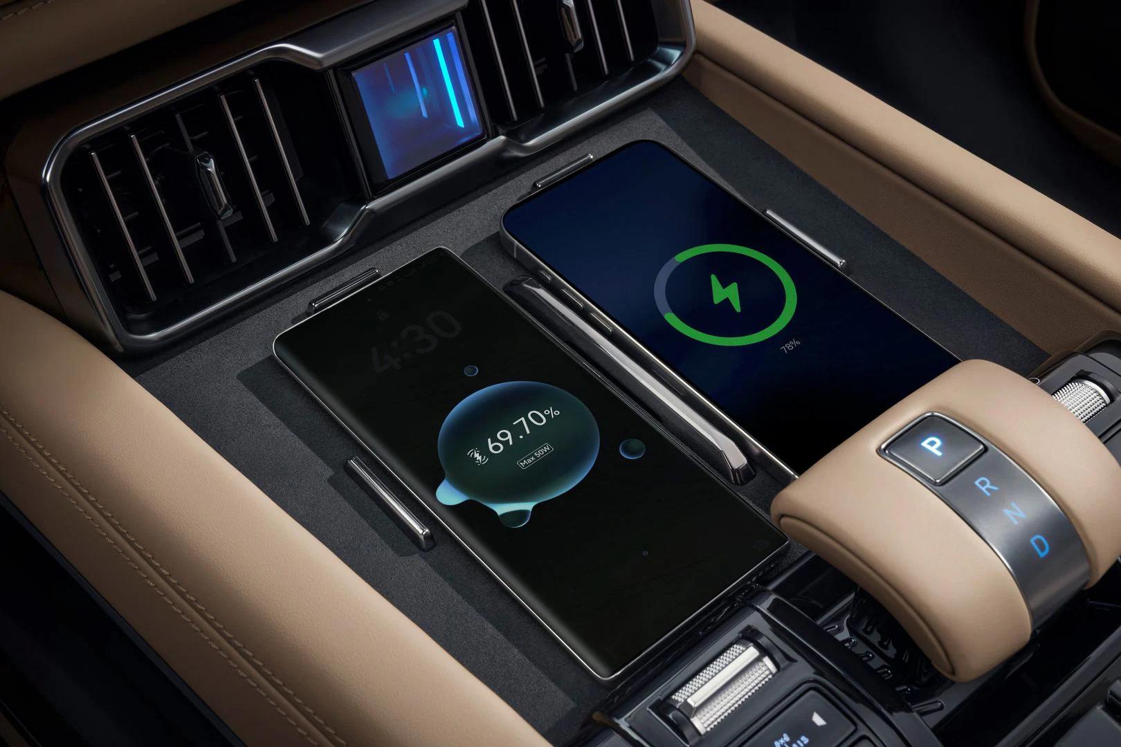 شاحن الهاتف اللاسلكي المزدوج في دينزا بي 8 هايبرد 2027 Denza B8 PHEV